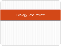 Ecology Test Review - Northwest ISD Moodle