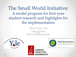 The Small World Initiative Presentation