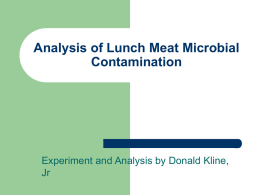 Analysis of Lunch Meat Microbial Contamination