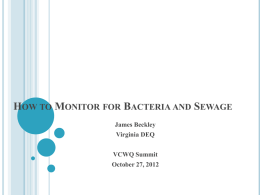 How to Monitor for Bacteria and Sewage