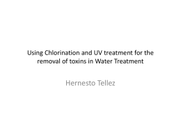 Toxins removal in Water Treatmentx