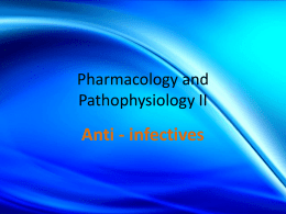 Pharmacology and Pathophysiology II