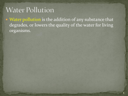 Water Pollution Water Pollutionx