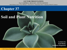 Topic 37-Soil and Plant Nutrition