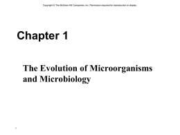 Chapter 1 The Evolution of Microorganisms and Microbiology