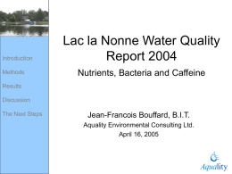 Water Quality Presentation