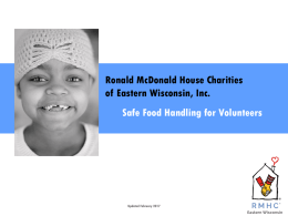 Food Safety Guidelines - Ronald McDonald House Charities
