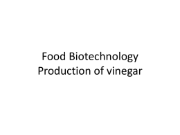 Production of vinegar