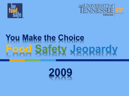 Final Jeopardy - The University of Tennessee, Knoxville