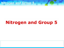 Nitrogen and Group 5