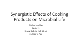 CCHS Nate Lucchino synergistic effects of cooking products on