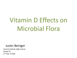 Vit D effects on flora Justin Beiriger new PJAS Slides 2012