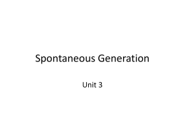 Spontaneous Generation PowerPoint