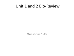 Unit 1 Biology