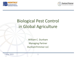 DunhamTrimmer Biological Control Market — Jefferies May 10 2015