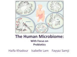 Topic 7: The Human Microbiome