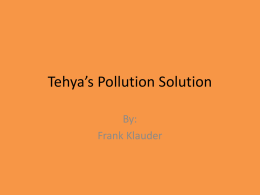 Tehya`s Pollution Solutionm