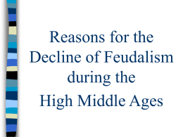 Decline of Feudalism and End of the Middle Ages