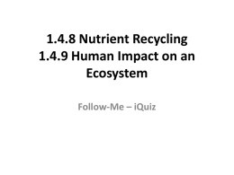 Nutrient Recycling + Human Impact ppt