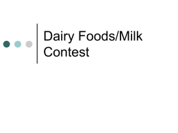 Dairy Foods/Milk Contest