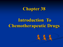 INTRODUCTION TO CHEMOTHERAPEUTIC DRUGS