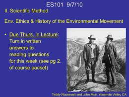 lecture 9/7, sci. method, env. ethics