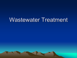 Wastewater Treatment - RRMS 8th Grade Science