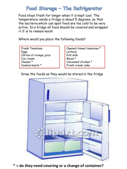 Food Storage – The Refrigerator