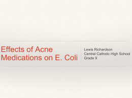 Richardson CCHS Effects of Acne Medications on E. colix