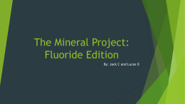 The Mineral Project: Fluoride Edition