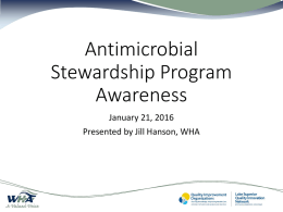 Antibiotic Stewardship Programs