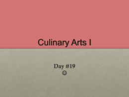 Welcome to Culinary Arts I - Waukee Community School District Blogs