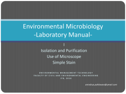Environmental Microbiology -Laboratory Manual