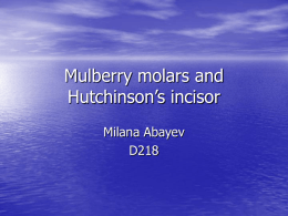 Mulberry molars - City Tech OpenLab