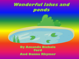 Wonderful lakes and pondsx