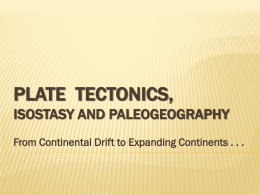 Plate Tectonics, Isostasy, and Paleogeography