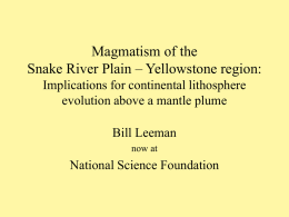 Yellowstone region: Implications for continental