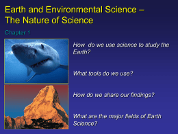 The Scope of Earth Science