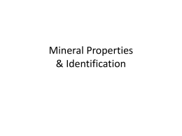 Mineral Identificationx
