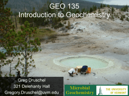 GEO 195 Introduction to Geochemistry