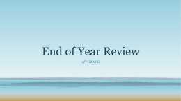 End of Year Review Power Point