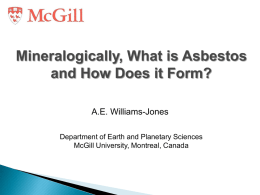 Williams-Jone Asbestos Presentation 2013
