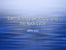 Earth Enery and the Rock Cycle
