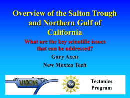 Overview of the Salton Trough and Northern Gulf