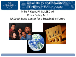 An Introduction to Sustainability & The Natural Step