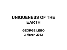 Uniqueness of the Earth, Lebo, 7-30