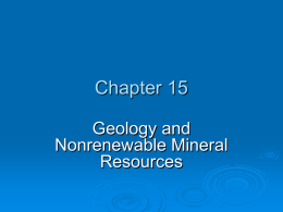 Nonrenewable Mineral Resources
