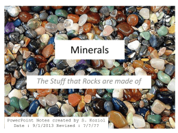 Minerals - BHS Library