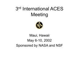 3rd International ACES Meeting