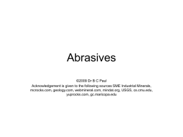Abrasives - Supplemental Teaching Resources